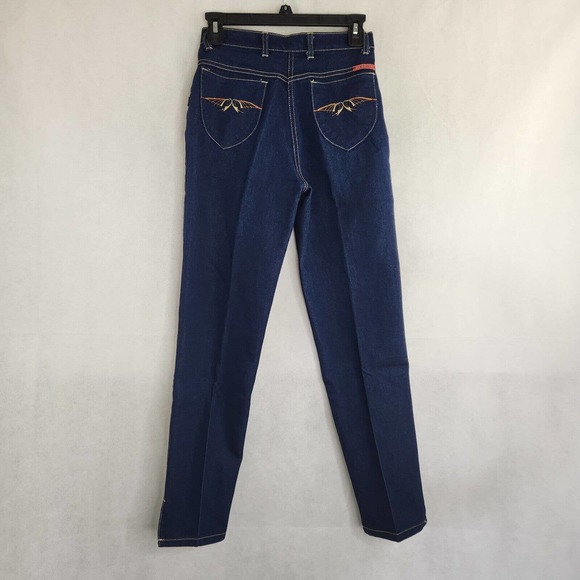 Vintage Braxton Jeans High Rise Dark Wash Blue Denim Size 7 Runs SMALL 25" Waist - Picture 8 of 16